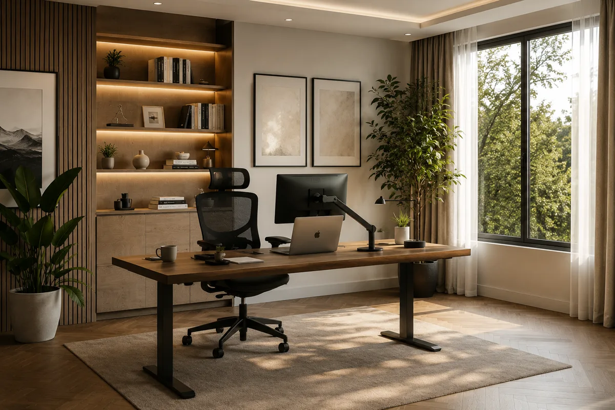 Chenesai Mafara arbeitet konzentriert am Laptop im Homeoffice